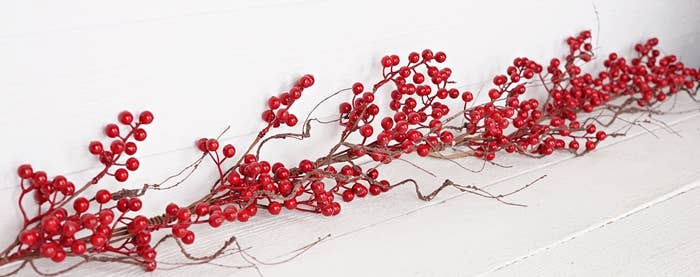 30811 - 4ft Garland - Red Ash Berries with wispy twigs - HER Home Design Boutique